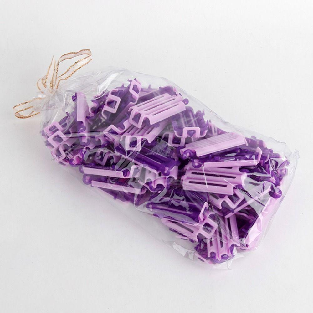 50pcs/bag Plastic Wave Perm Rod Bars Pink Corn Hair Curl Rod Fluffy Clamps Rollers Professional