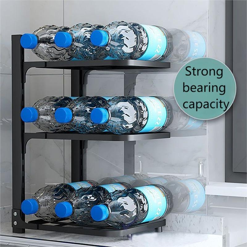 Полка для кастрюль специально разработана для хранения кастрюль и посуды.. Кухонный стеллаж для хранения из нержавеющей стали, раковина, многослойная бытовая стойка, кухонные принадлежности