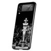 Competitive Chess Game Cover Phone Case For Samsung Galaxy Z Flip 7 6 5 4 3 5G Flip7 Flip6 Flip5 Flip4 Flip3 Black Fundas Shell