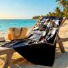 Mbappe Personalized Name Beach Towel Super Soft Absorbent Perfect For Traveling Yoga Camping And Swimming