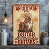 Металлическая табличка в винтажном стиле «Гитарист» - Рустикальный декор для дома для меломанов, мужской пещеры, спальни, магазина музыкальных инструментов и аудиокомнаты