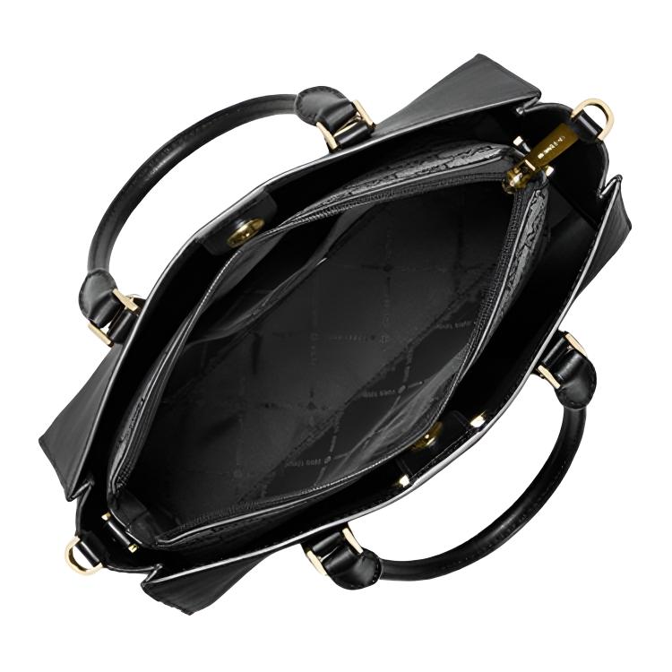 MICHAEL KORS Charlotte Artificial Leather Shoulder Bag, Crossbody Bag, Handbag Medium Women's Black 35F3GCFS2L-001