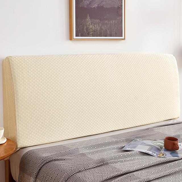 Solid Color Elastic Bed Headboard Cover Thick All -Inclusive Bedhead Cover Stretch Bed Back Headboard Dust Protector Home Hotel