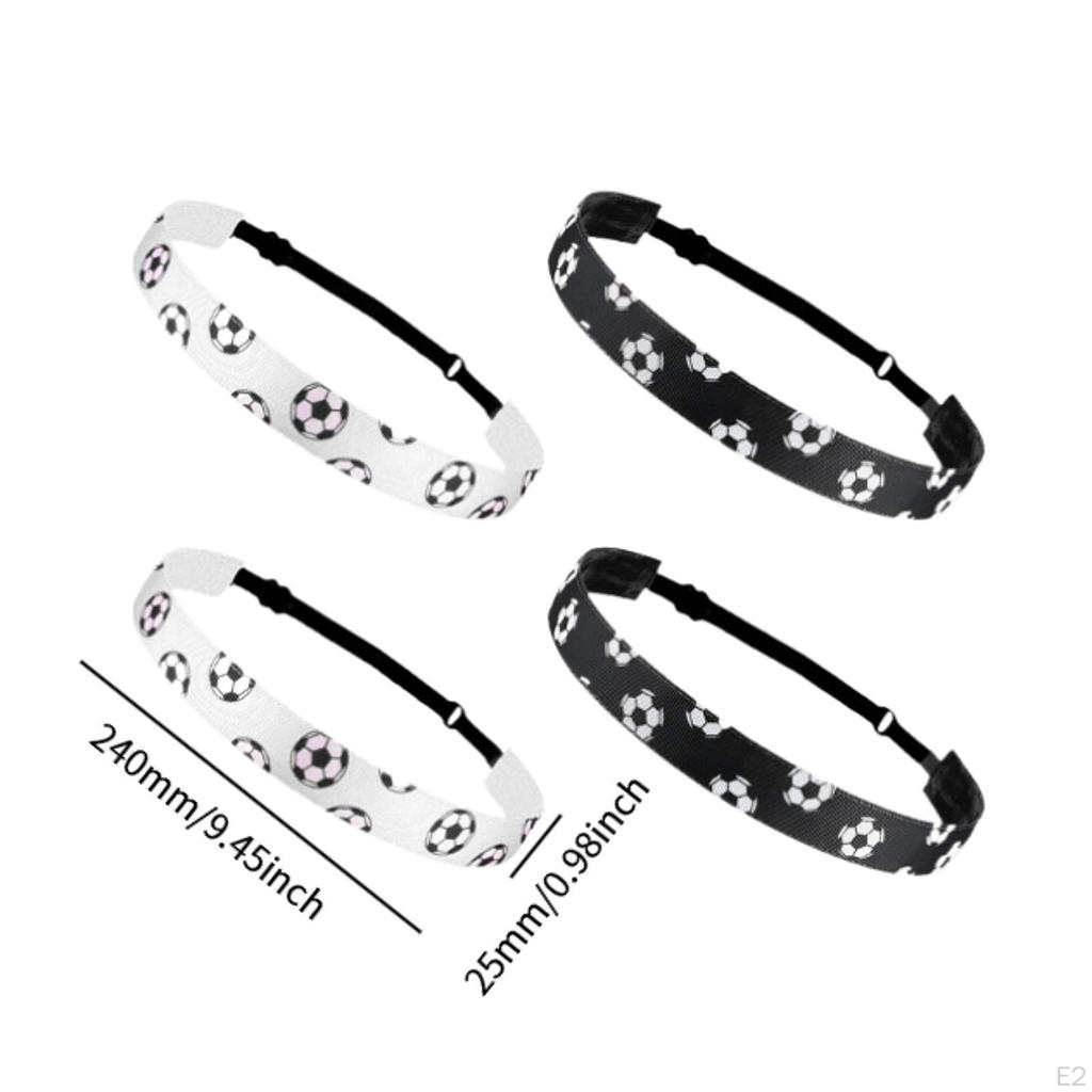 4 шт. спортивные повязки на голову футбольные противоскользящие резинки для волос футбольные повязки для волос для