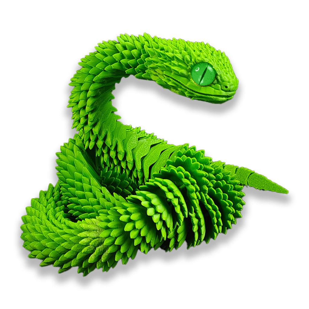 60Cm 3D Printed Snake Rotatable Joints Snake Figurines Creative Home Office Desktop Crafts Ornament New Year Crafts Gift