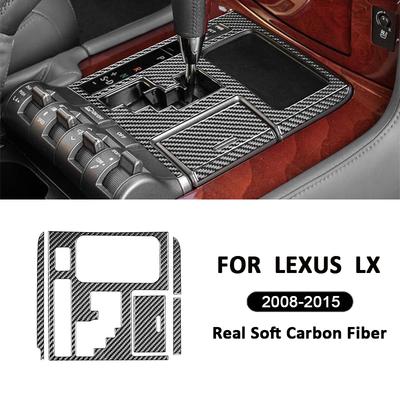 Для Lexus LX 2008-2015 Аксессуары Углеродное волокно Авто Накладка на панель переключения передач центральной консоли Отделка Декорация Наклейка для интерьера
