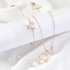 5Pcs  Butterfly Pendants Necklace Earrings Ring Bracelet Sets For Women Jewelry Set Bridal Wedding Jewelry Gift