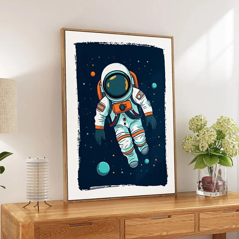 Astronaut Space Themed Nursery Prints Poster Kids Space Themed Bedroom Decor Nursery Decoration Kids Room Nursery Decorative