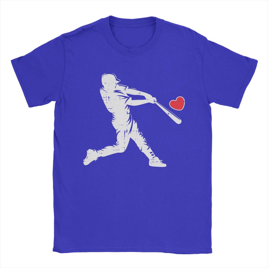 Unisexs Valentines Day Baseball Batter Silhouette Heart T Shirts Cotton Clothing Funny Short Sleeve Tee Shirt Gift Idea TShirt