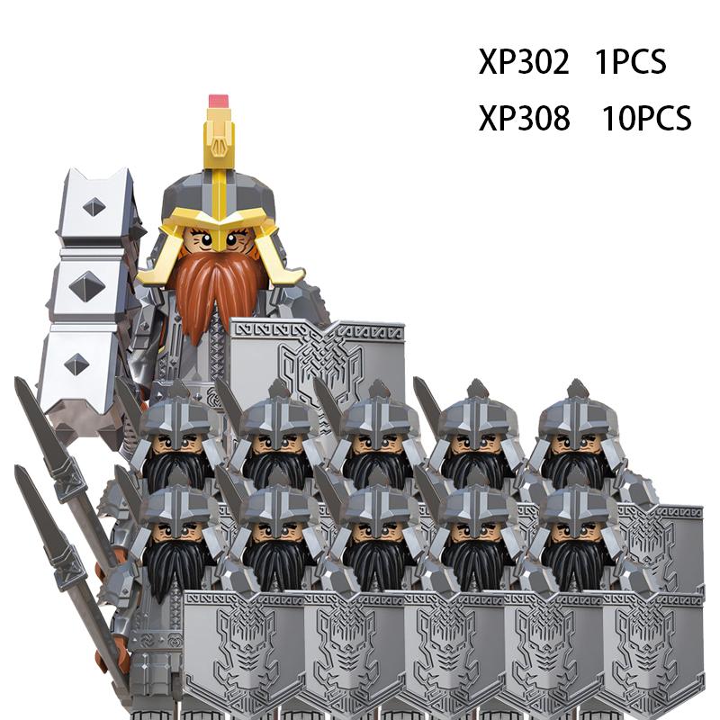 Medieval Elf Rohan Soldiers Guard Army Lotr Action Figures Mini Bricks Doll Assemble Building Blocks DIY Toys for Kid Gifts