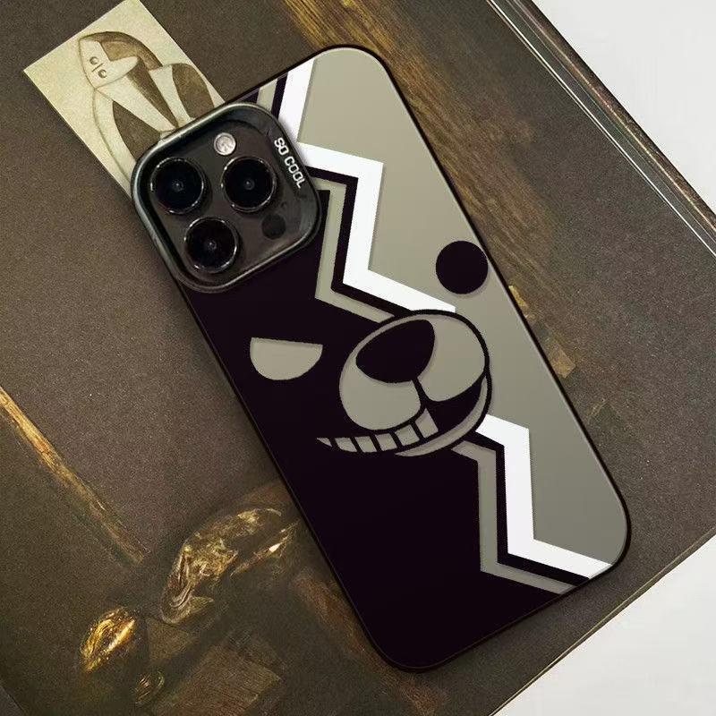 Крутой чехол для iPhone с мордочкой медведя для моделей 13 Pro Max, 14, 15, 16 Pro, 17 - Ударопрочный и Стильный