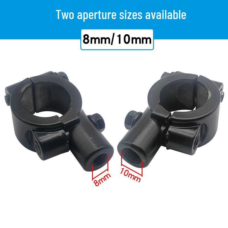 Universal Electric Bicycle Rearview Mirror Bracket, Reflective 8/10mm Fixing for Reversing Mirror Seat