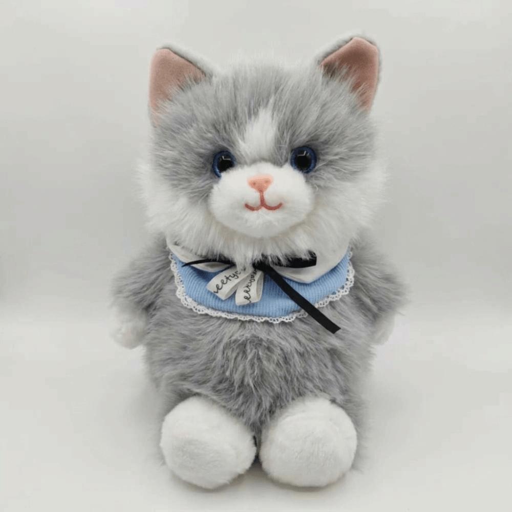 Lifelike Stuffed Animal Bag Fur Material Ragdoll Cat School Bag New Plush Backpack Birthday Gift