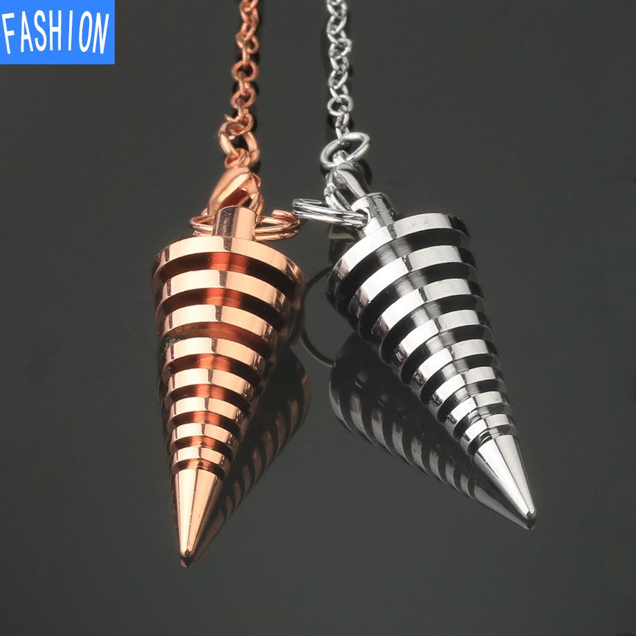 Металлический маятник духа, зубчатый конический гравитационный кулон, ювелирные изделия