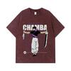 275 GSM Washed T-shirts 100% Cotton Jujutsu Kaisen V48 Toji Print Unisex Heavy Cotton T Shirt