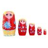 1 Set Nesting Doll Unique Pattern Wear Resistant Wood Girls Russian Stacking Dolls Desktop Decor for Home