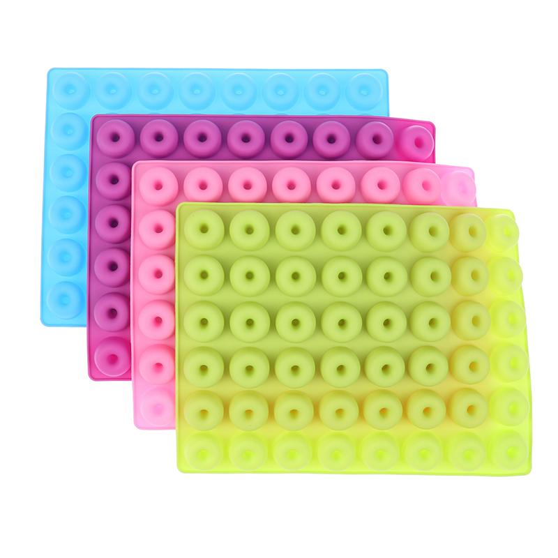 48-гнездная мини-форма для пончиков, силиконовая форма для желе, конфет, шоколада, мини-пончиков, форма для выпечки на кухне, для вечеринок, для закусок