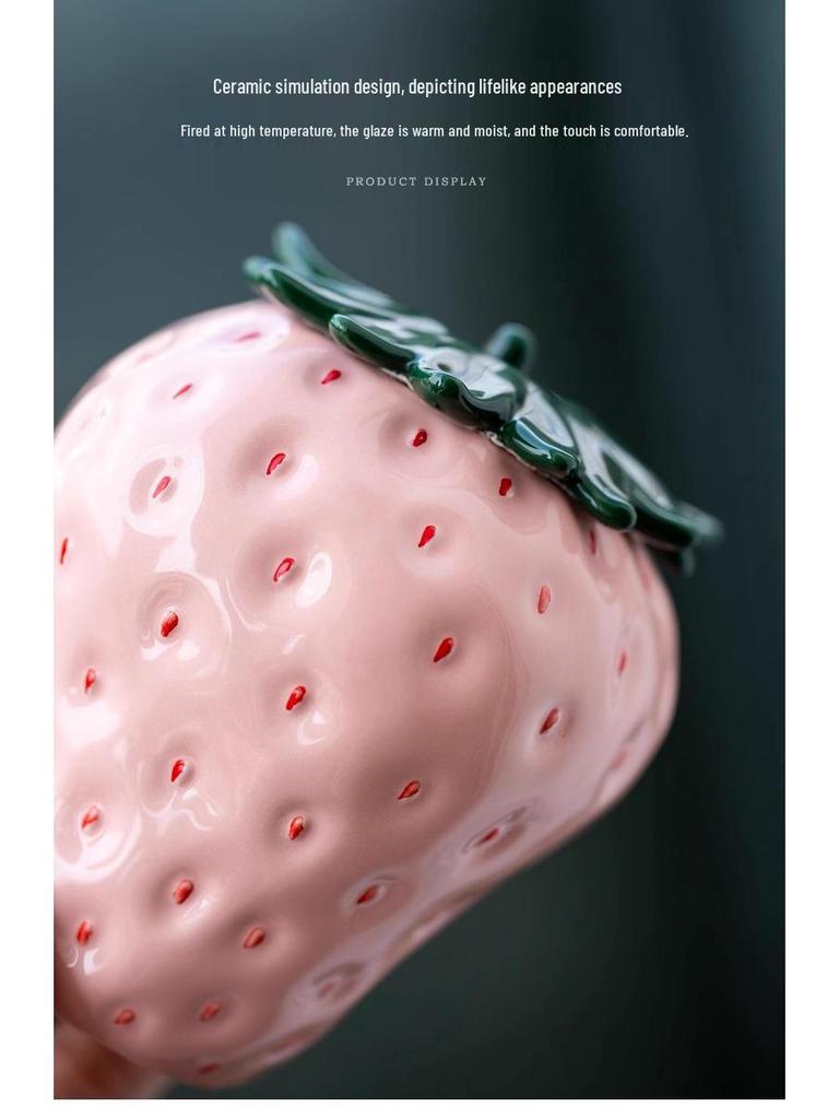 Керамическая банка для чая с клубникой ручной работы: Влагонепроницаемая мини-банка для хранения черного чая