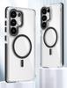 Двухцветный магнитный чехол для телефона Samsung S25 Ultra, Совместим с S23 FE и A53, Полное покрытие, Защита от падений