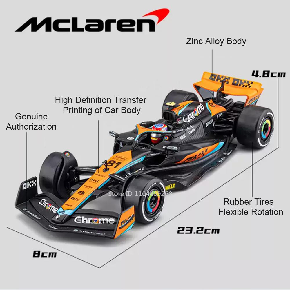 1:24 Scale Mclaren F1 MCL60 Racing Car Model Toy Free Wheeling Sports Cars Exquisite Floral Vehicle Models Kids Gifts Collection