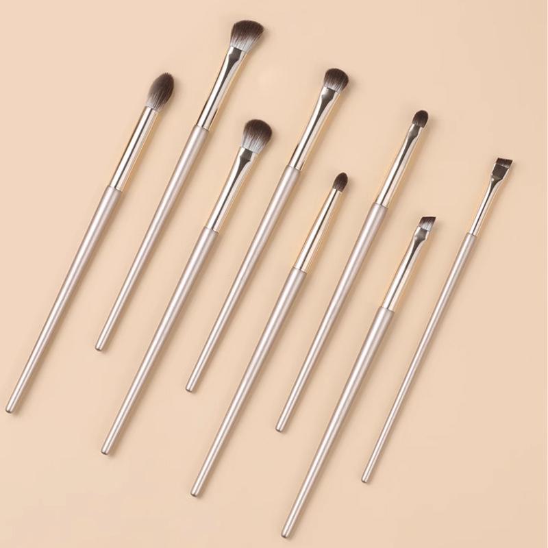 15-Piece Gilded Makeup Brush Set with Soft Bristles and Portable Bag for Eyes and Eyeshadow