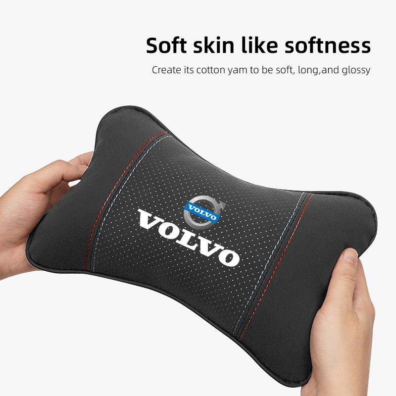 Car Headrest Neck Pillow Waist Pillow For Volvo V60 V40 XC90 S60 C30 XC60 V50 V70 S90 Olestar AWD XC40 Car Interior Accessories