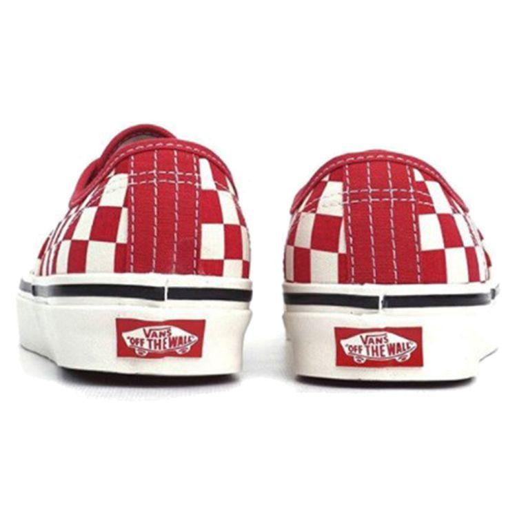 Vans Authentic Anaheim Checkerboard Low Top Skate Shoes Unisex Sneakers Red VN0A38ENVL1