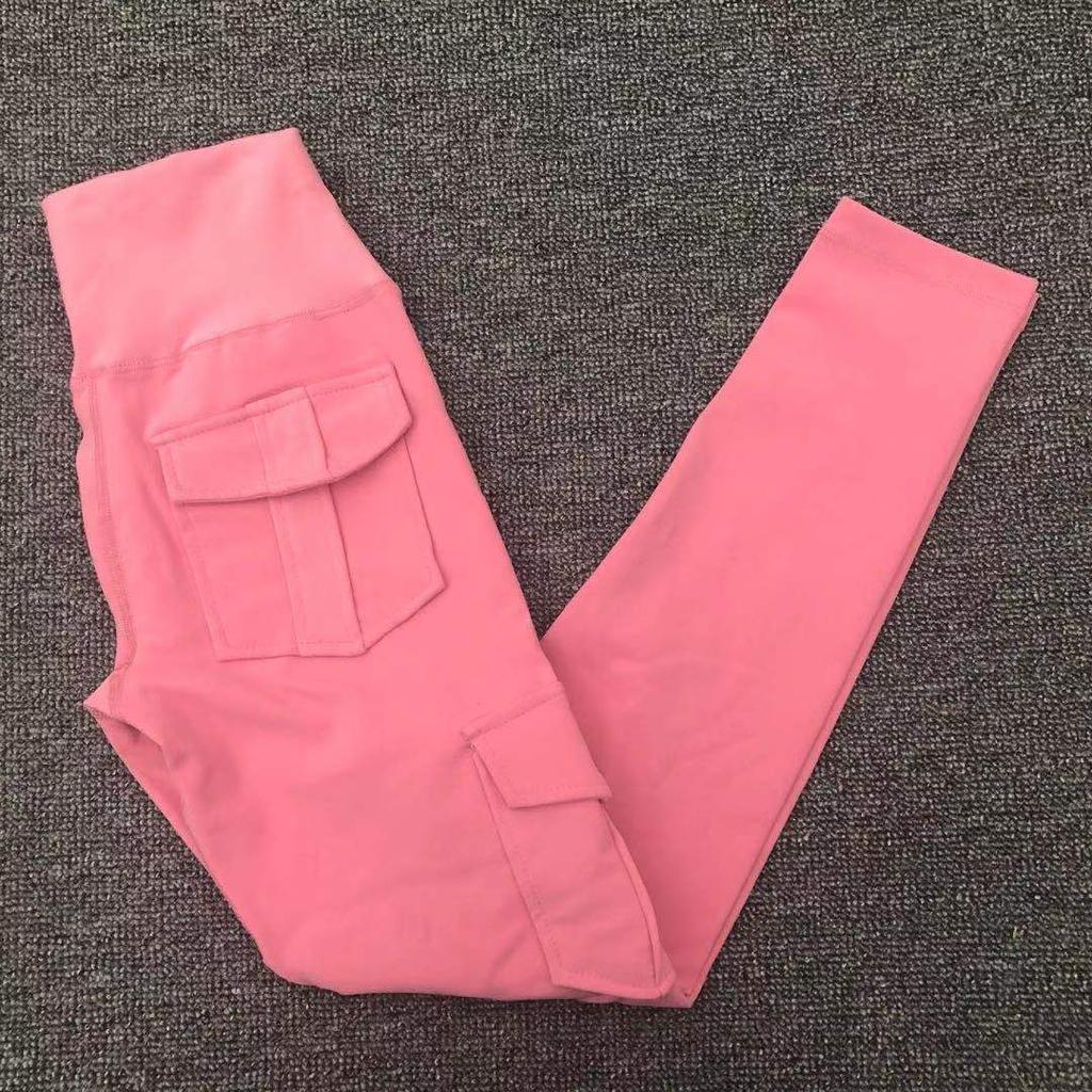 Women Leggings Fitness Sports High Waist Leggins Pocket Push Up Pants Workout Leggings Cargo Pants Casual Hip Pop Pants