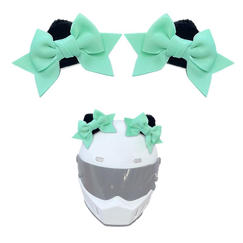 2 шт. украшения для шлема мотоцикла бабочка узел уши для езды на лыжах шлем наклейка декор косплей стилизация аксессуары