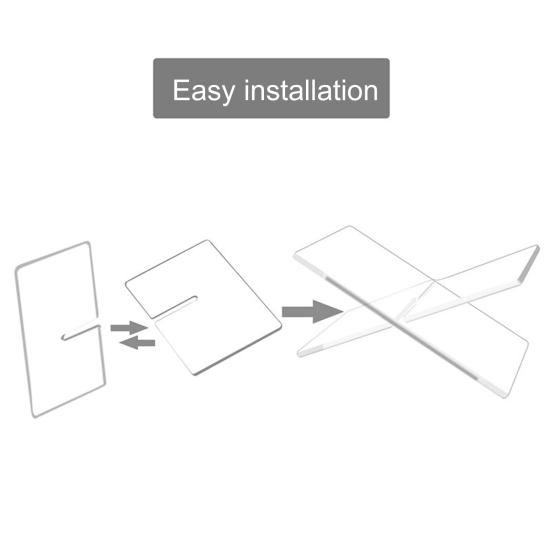 2 шт./комплект акриловая подставка для книг держатель X-образный дизайн прозрачный стиль утолщенная полка для чтения книжная витрина для книг