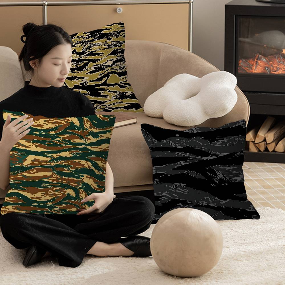 Tiger Stripe Camo Cushion Cover Decorative Pillow Sofa Home Decor case pillow cases