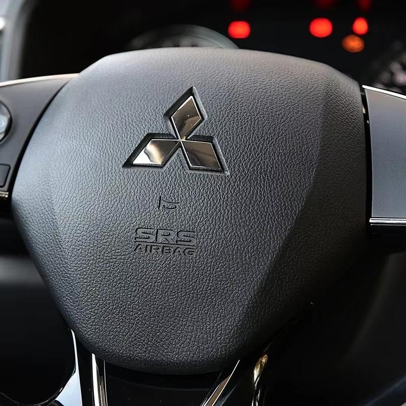 47mm Car ABS Car Steering Wheel Center Stickers for Mitsubishi Lancer EX Galant ASX Outlander Pajero Eclipse Badge Accessories