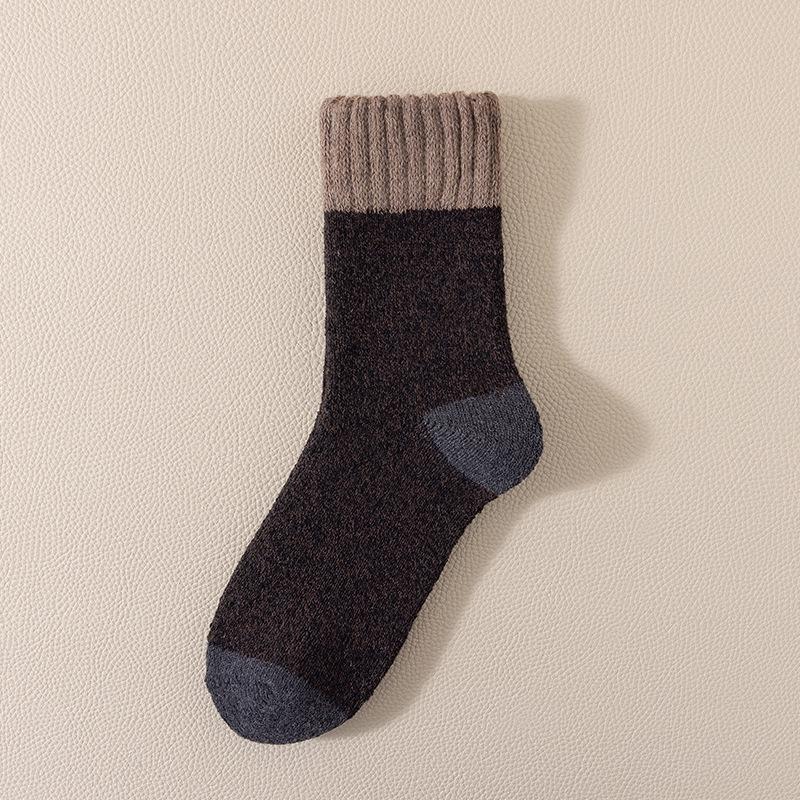 Мужские очень толстые шерстяные и кашемировые носки до середины икры - Зимние теплые, выше колена, с плюшевой подкладкой для пожилых людей