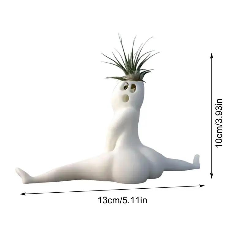 Funny Private Room Ghost Flowerpot Succulent Flowerpot Air Plant Display Indoor Flowerpot Decoration Flowerpot Funny Prank Gift