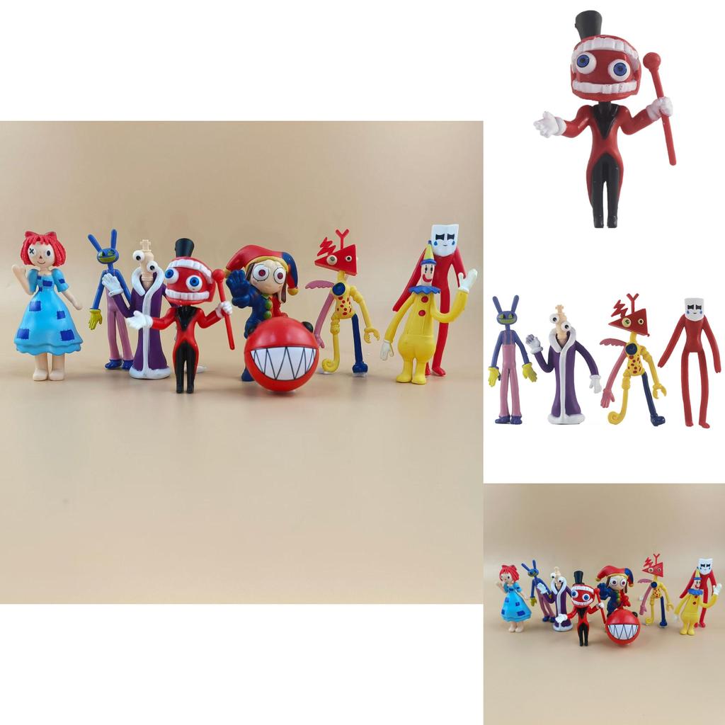 Красочные ПВХ мультяшные фигурки из Волшебного Цирка Чисел для модного украшения автомобиля
