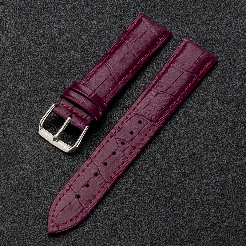 Ремешок для часов из телячьей кожи с текстурой бамбука и пряжкой-штифтом для мужчин и женщин