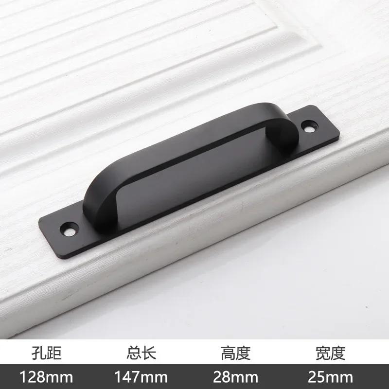 Door/Window Handle Balcony Wooden Sliding Door Handle Golden Aluminum Alloy Warehouse Door Black Kitchen Handle