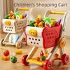 Mini Size Kitchen Playset Food Vegetables Supermarket Toy Shopping Cart Toy  Learning Activity