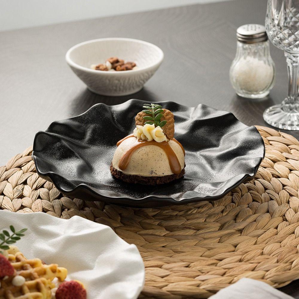 Ceramic Western Cuisine Plate Creative Dessert Tray Kitchen Organizer Steak Plate Snacks