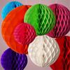 5pcs 4'' 6'' 8'' Tissue Paper Honeycomb Ball Decorations Birthday Party Baby Shower Wedding Aniversary Home Xmas Supplies