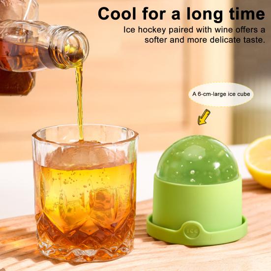 4 шт. Силиконовая форма для ледяных шариков Круглый поднос для кубиков льда Без БФА Легкое извлечение Сферический ледогенератор для виски коктейлей