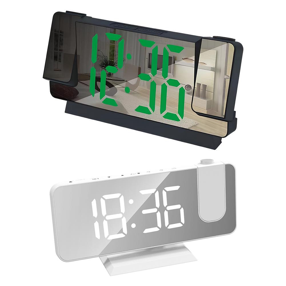 LED Digital Alarm Clock Multifunction Intelligent Luminous Clock Large Screen Projector Ceiling Clock Bedroom Bedside Decoration