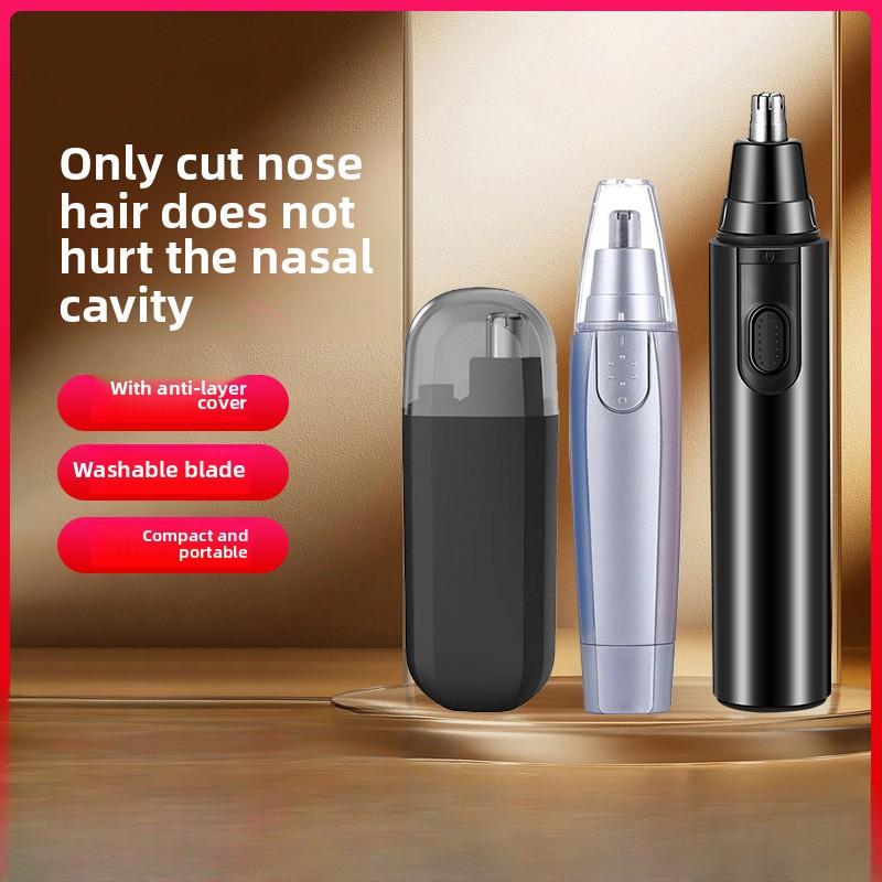 Nose Hair Repairman Won't Hurt Nasal Nose Hair Shear Device Male Nose Shaving Battery Motor Trimmer