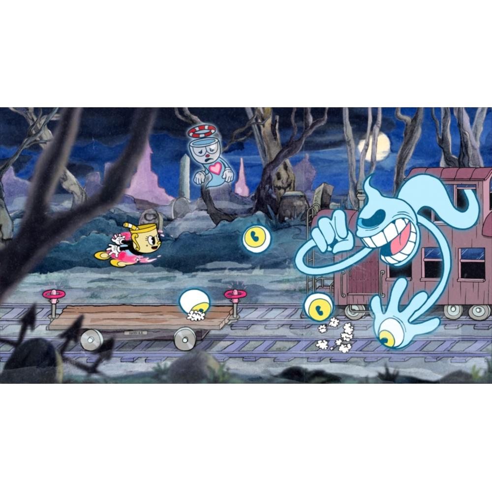 Cuphead -Switch [Бонус] Набор наклеек в стиле ретро, код DL ([The Delicious Last Course] оригинальный саундтрек), в комплект входит роскошная двусторонняя куртка