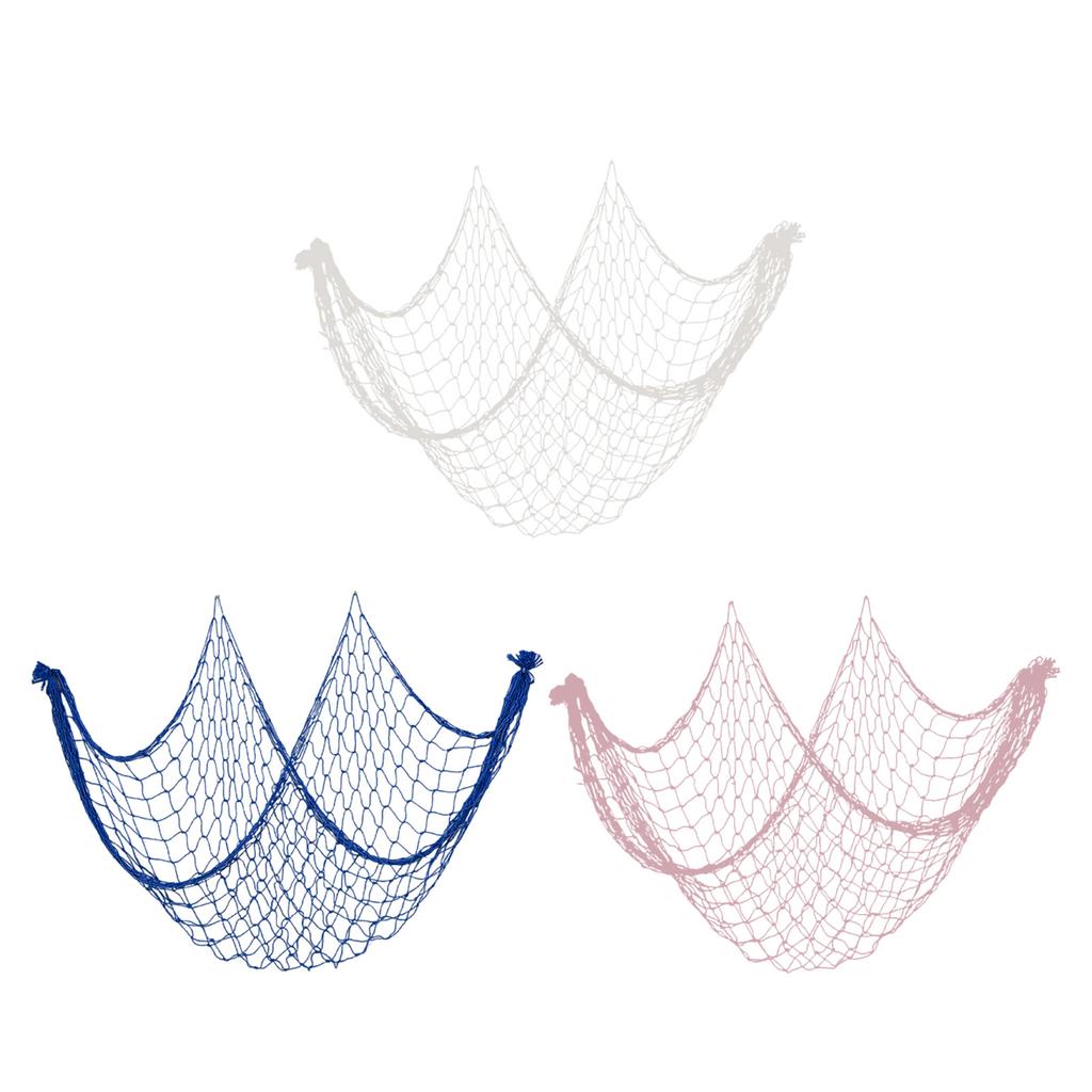 Прибрежное очарование Хлопковая рыболовная сеть Декорация Морской настенный арт для гостиной и спальни 59x79 дюймов