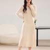 Women's Cashmere Dress 30% Cashmere 70% Wool Autumn and Winter Cashmere Skirt Soft and Warm