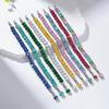 Rectangle Zircon Bracelet Multi-Color Optional Simple Gemstone Jewelry Women'S Gift