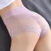 Women Panties Mid Waist Lace Hollow Out Good Breathability Butt-lifted Underpants Solid Color Moisture-wicking Briefs for Sport Work