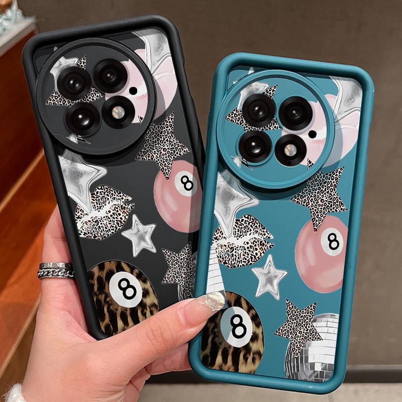 Vintage Leopard Print Stars Billiards Case For OnePlus 15 13 13T 12 Shockproof Bumper Silicone Cover For Oneplus Nord 5 13R 12R 11R 5G