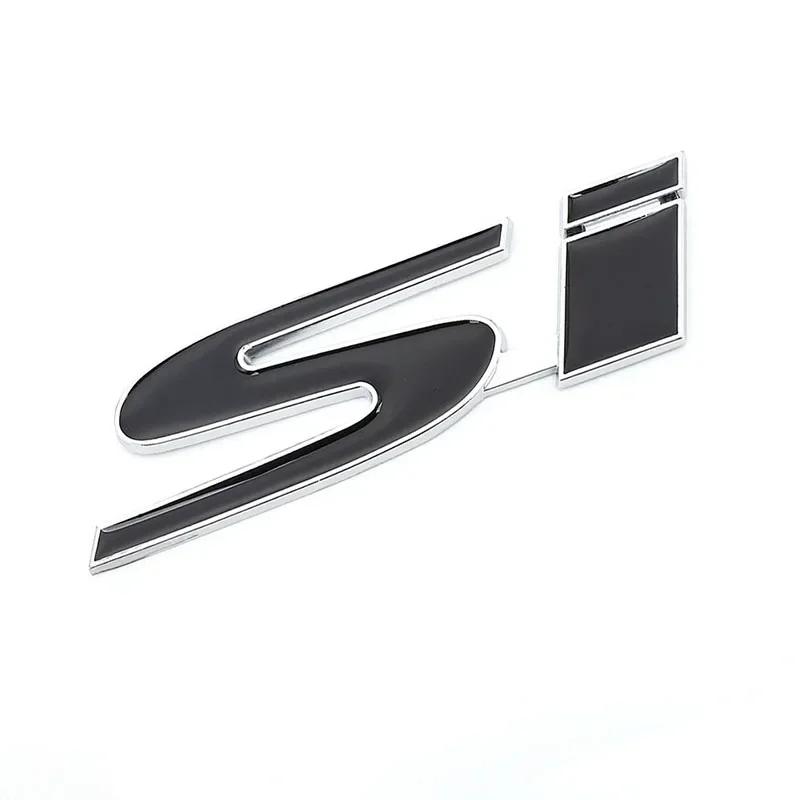 3D Metal Honda SI Letters Car Front Grille Emblem Rear Trunk Badge Sticker for Civic Accord Inspire - Vehicle Accessory GI7
